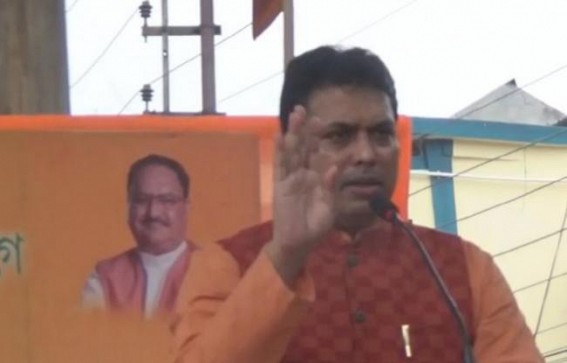 Amid Section 144, CM Biplab Deb addressed in BJP’s programme at Bordowali